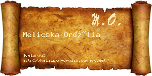 Melicska Orália névjegykártya